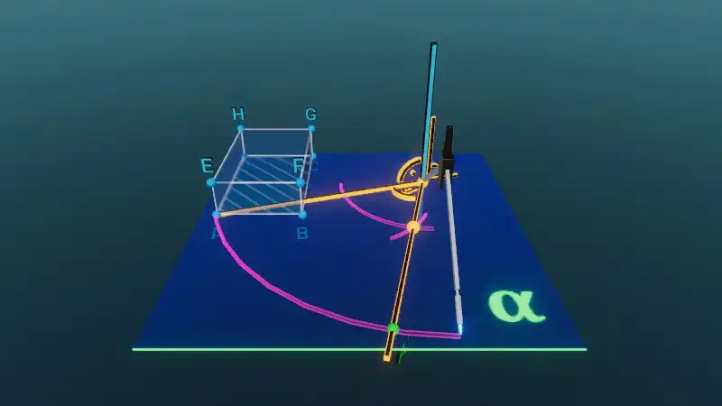 Rotation about a line in space