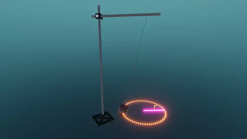 Measurement of the period for a simple and a conical pendulum
