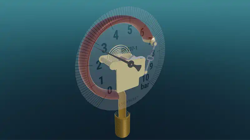 Pressure measurement with a manometer