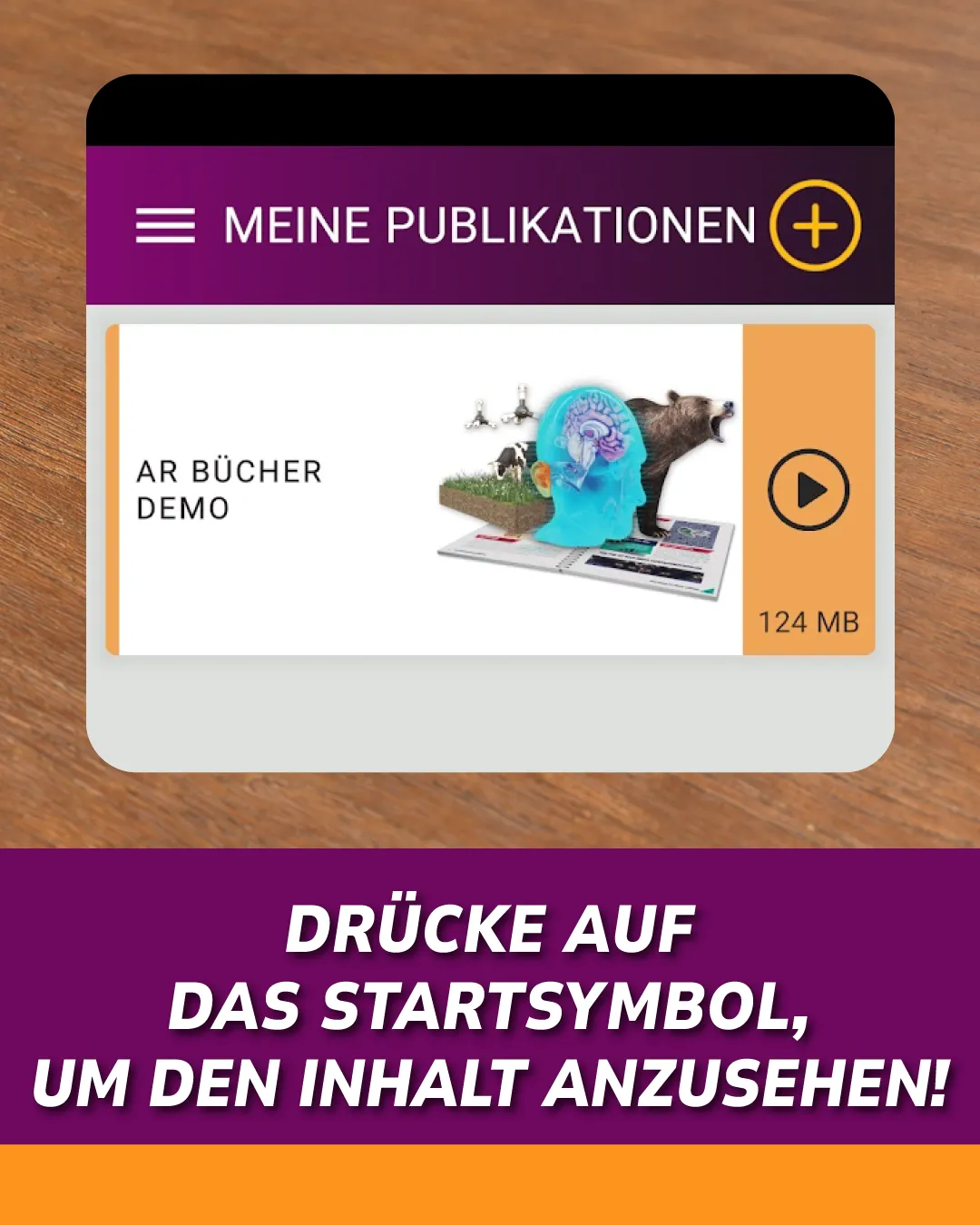 Drücke auf das Startsymbol, um den inhalt anzusehen